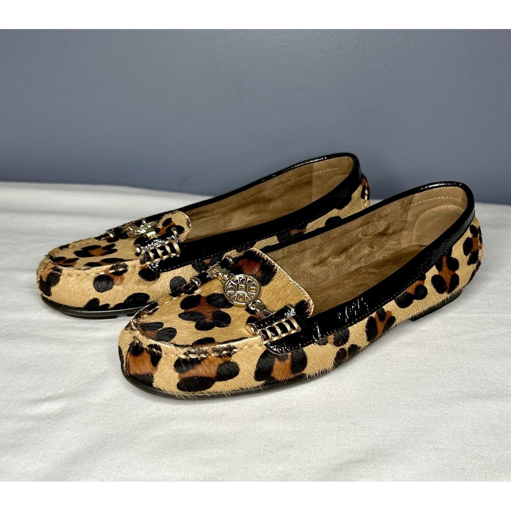 Aerosoles Shoes Womens 9 Brown Leopard NUWLYWED Loafer Flats Slip On Comfort